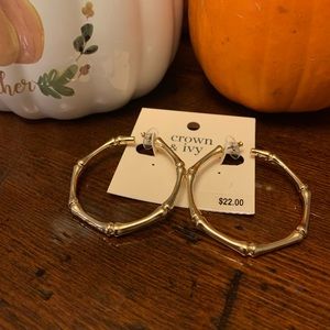 “Bamboo“ Crown & Ivy Earrings